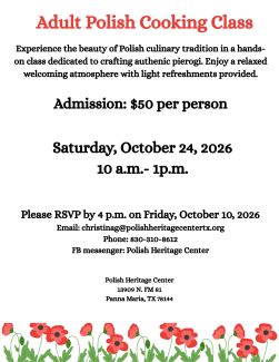 Adult Polish Cooking Class